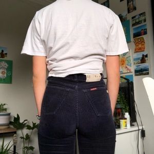 Conshing bootleg corduroy jeans